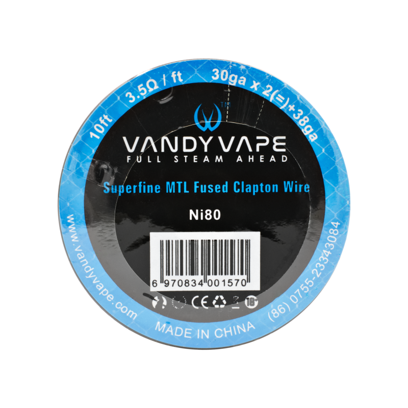 VandyVape Superfine MTL Fused Clapton Wire (Ni80)