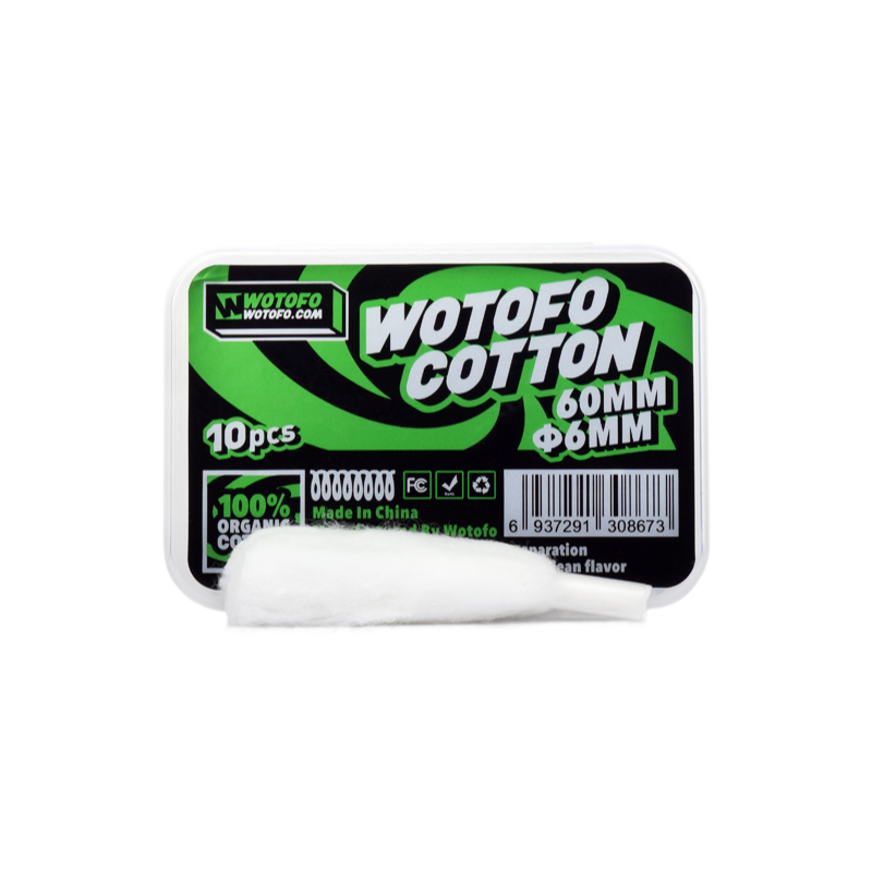 Wotofo Agleted Organic Cotton 6mm (10 Stk.)
