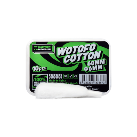 Wotofo Agleted Organic Cotton 6mm (10 Stk.)
